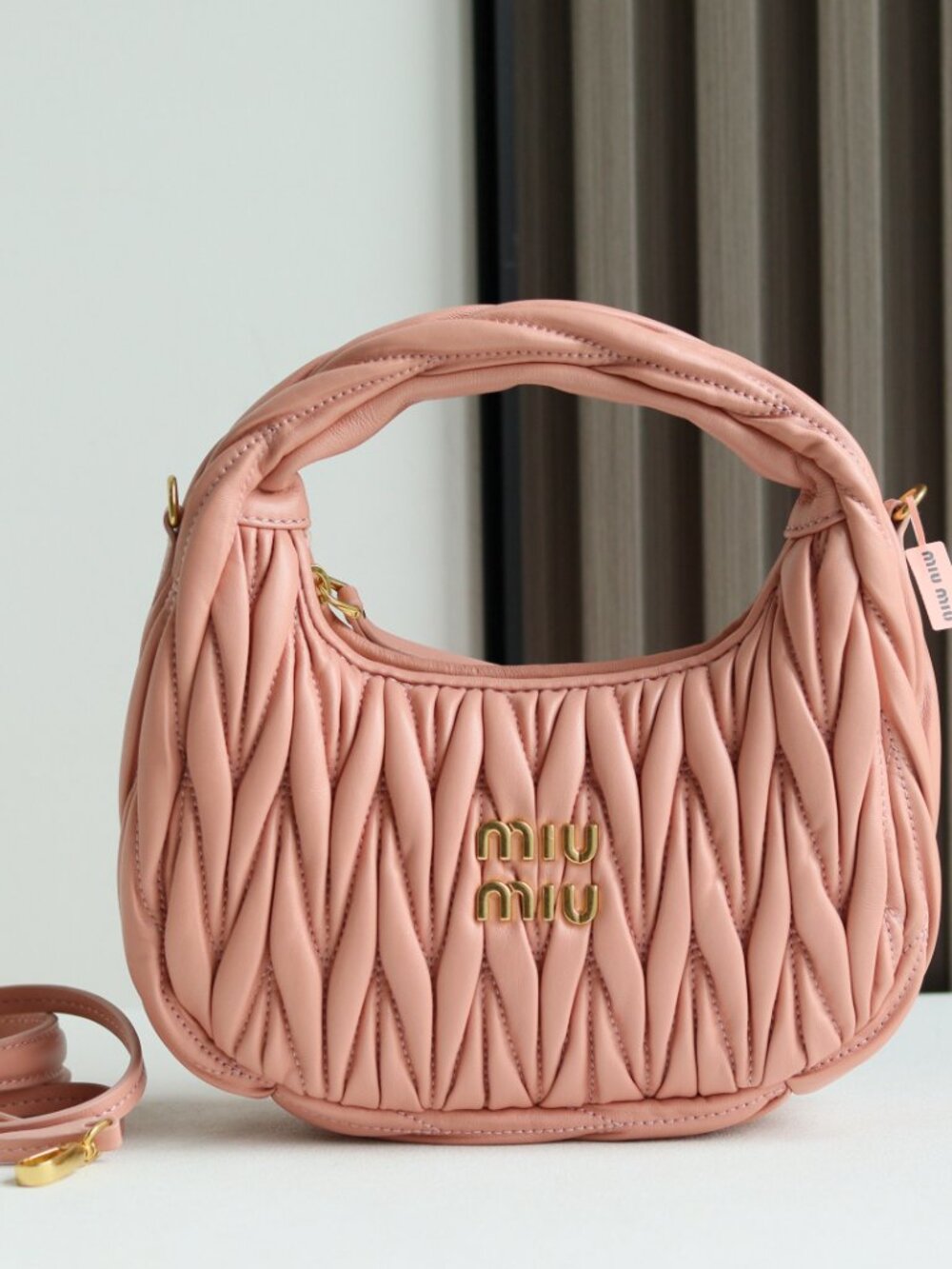 Miu Miu Wander Matelassé Nappa Leather Handbag